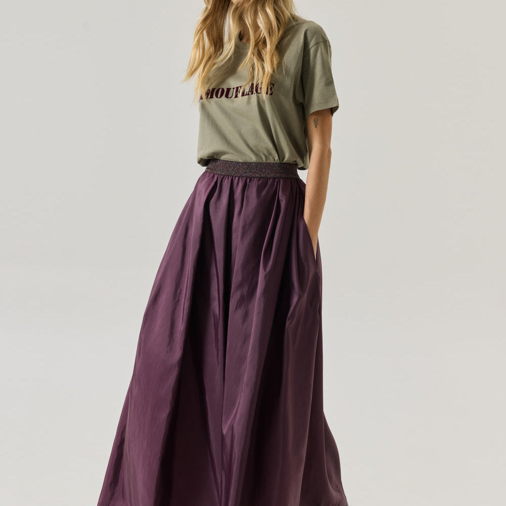 Scarlett Maxi Skirt in Aubergine