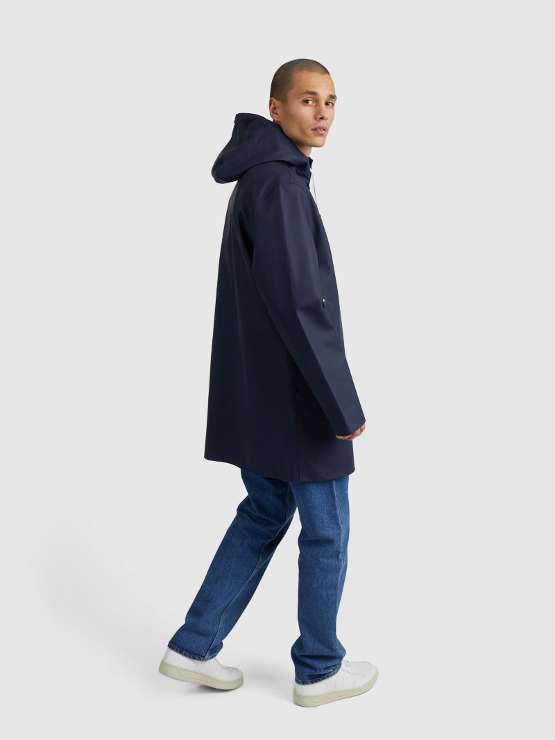 Mens navy rain on sale coat