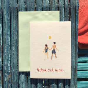 À Deux C'est Mieux Greeting Card by Zenobie