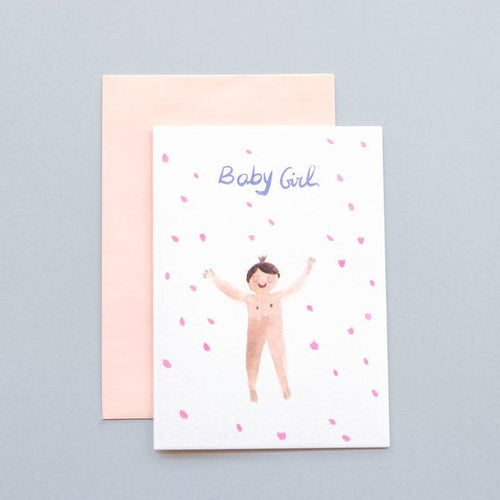 Baby Girl Greeting Card by Zenobie