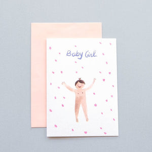 Baby Girl Greeting Card by Zenobie