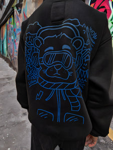 Bear Vibes Only Hoodie in Black by Liam is (12)