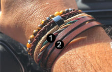 Brown Leather Bracelet Set