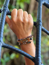 Fabric and Leather Bracelet