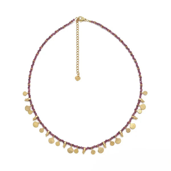 Ruby Beaded Necklace by The Sisters