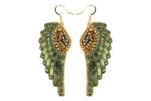 Anita Earrings Metallic Kaki