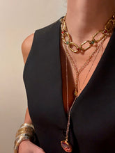 Gold-tone Rectangular Link Chain Necklace by The Sisters