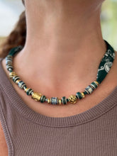 Bandana Green & Gold Necklace by The Sisters