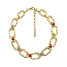 Gold-tone Rectangular Link Chain Necklace by The Sisters