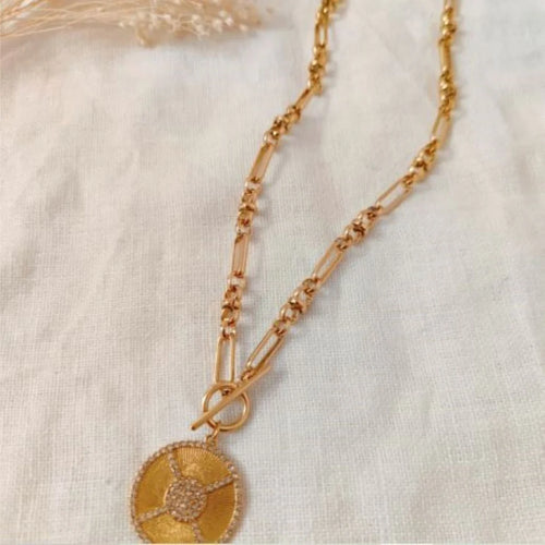 Gold Plated Pendant Necklace by The Sisters