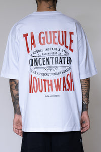 Mouthwash Tee in White by Ta Gueule