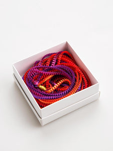 Pleated Necklace Red/Purple
