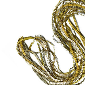Pleated Necklace Tints of Gold