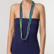 Pleated Necklace Green /Purple