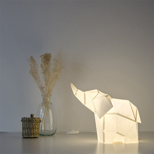 baby elephant paper lamp