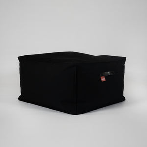 Square pouf in Black by Waste