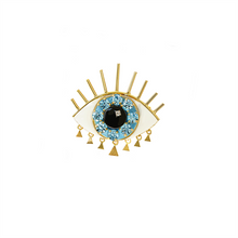 Eye Blue Brooch by Elsa O