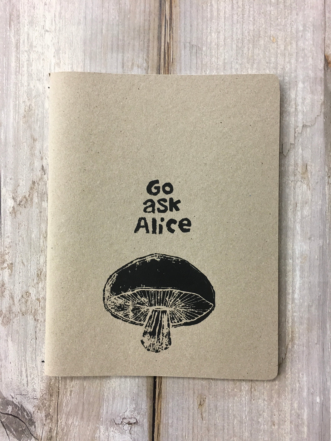 Go Ask Alice Handmade Large Notebook by Sicou