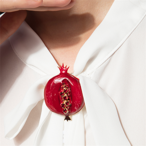 Pomegranate Brooch by Elsa O