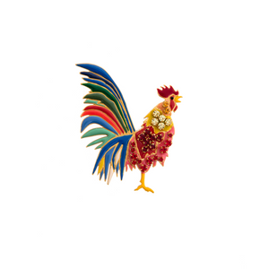 Rooster Brooch by Elsa O