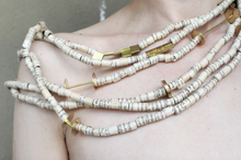 Recycled Paper and Brass Necklace by Made-Vel-e