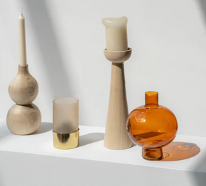 Round Vase in Golden Oak - Meraki Table Selection