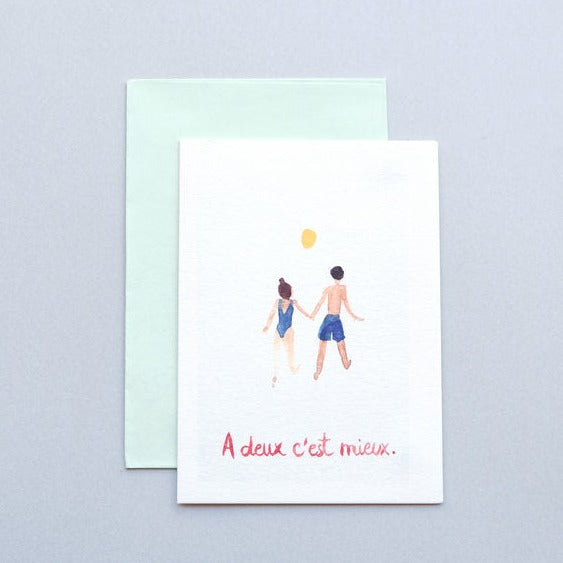 À Deux C'est Mieux Greeting Card by Zenobie