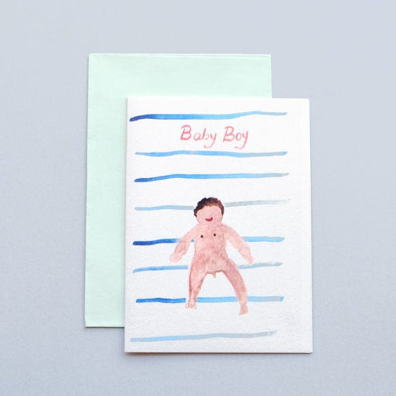 Baby Boy Greeting Card by Zenobie