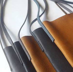 Leather Messenger Bag by Catherine K