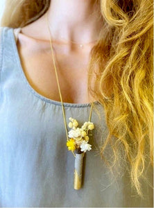 Raw Concrete Vase Necklace by Cluster