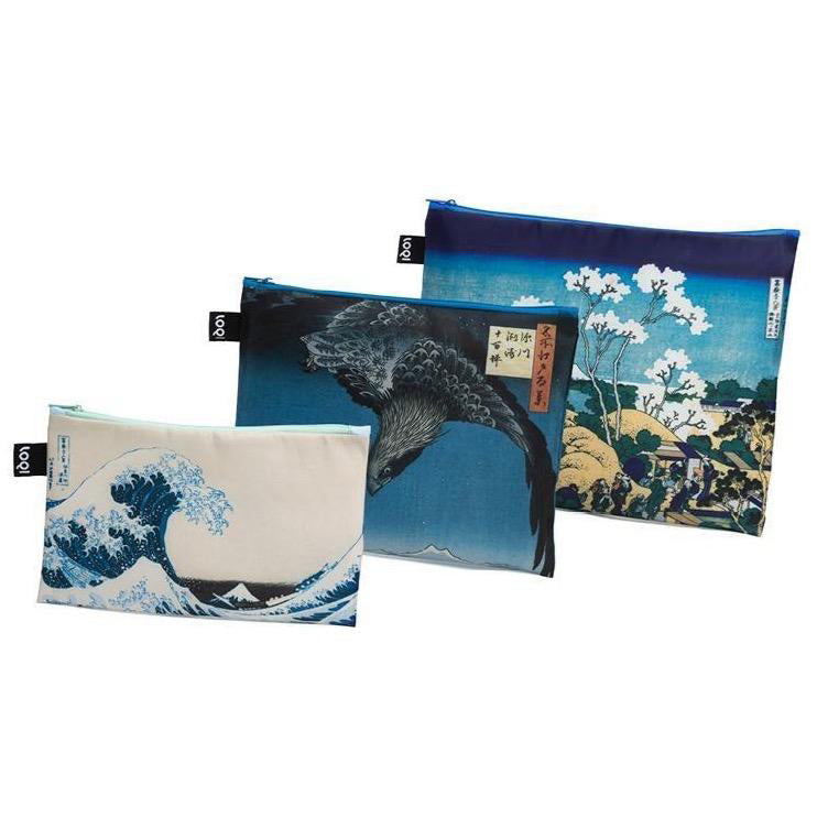 Hokusai, Hiroshige,  Zip Pockets Set