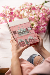 Pink balcony A5 Notebook by Btdt