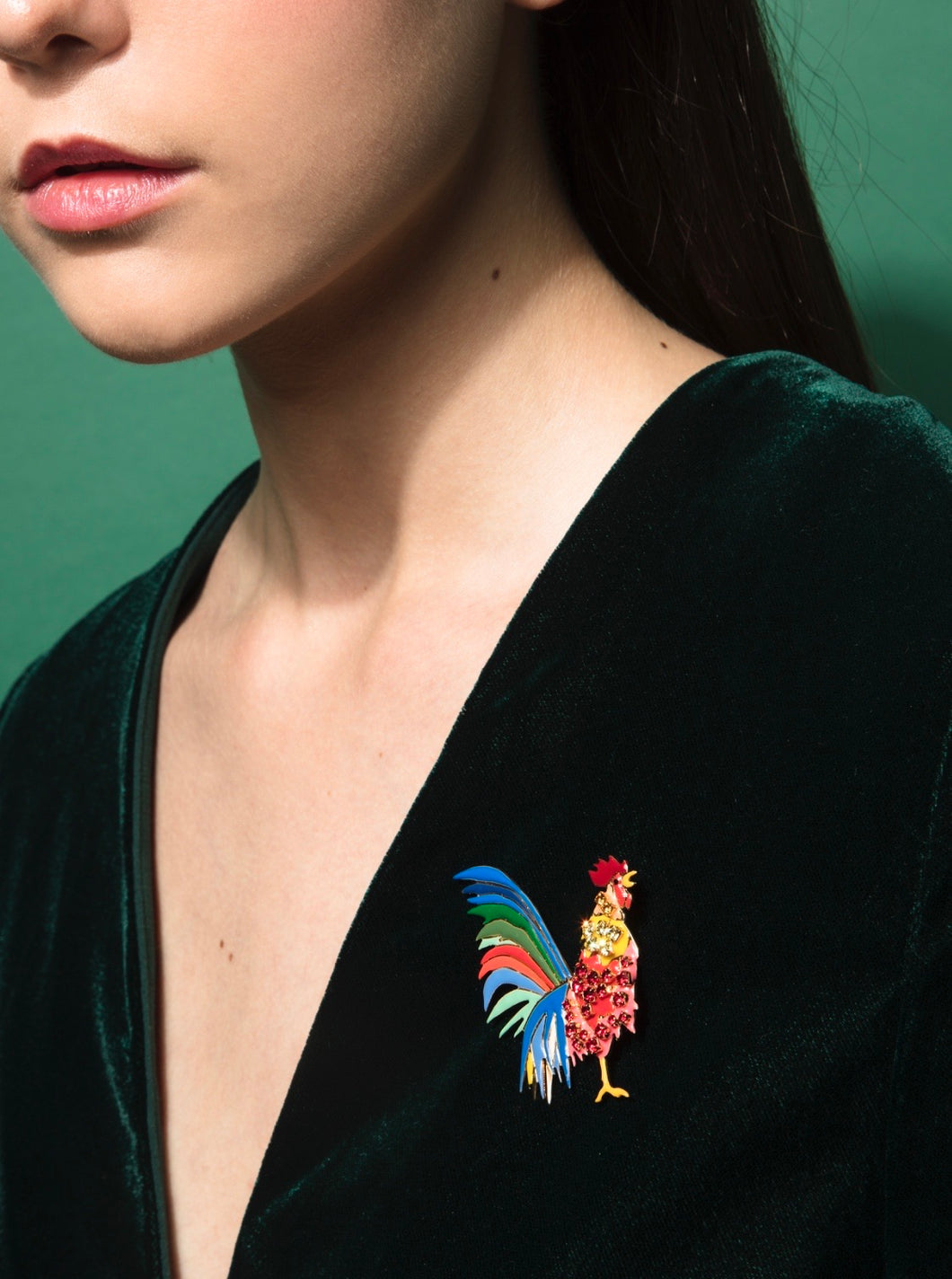 Rooster Brooch by Elsa O