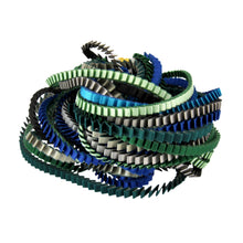 Pleated Necklace Green/Blue