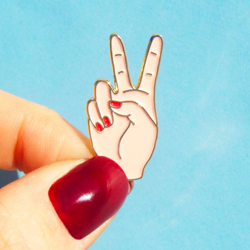 Peace In White Pin