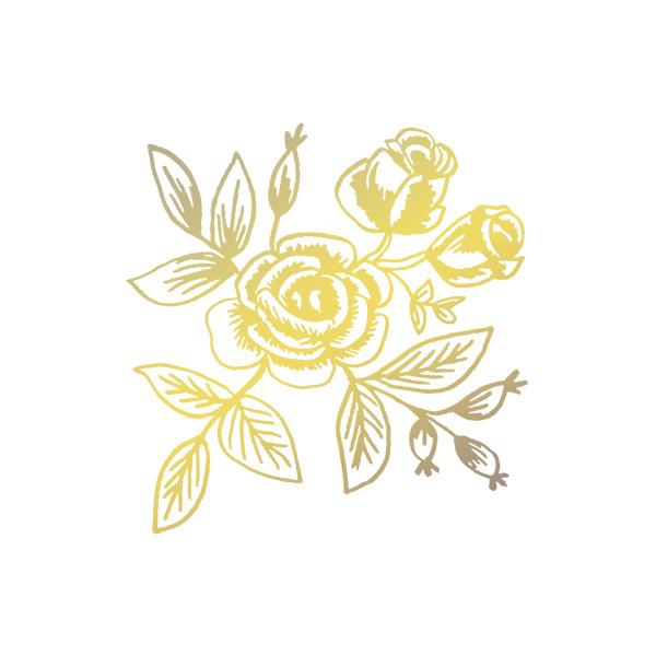 GOLD FLORAL TEMPORARY TATTOO